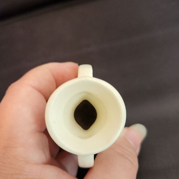 Set 2 Shawnee Pottery Vases 3" Miniature Mini Ivory Cream Jug READ USA 1940s VTG - Picture 9 of 12